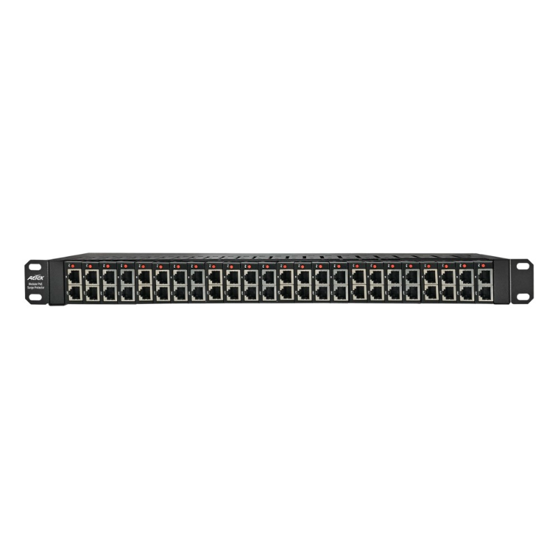 Aetek 24 Channel Modular Surge Protectors, 802.3af/802.3at/802.3bt/UPoE