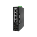 Aetek 4 Port Industrial 1Gb 90W bt PoE Switch, 2x 24/56V POE, 2x SFP, 180W