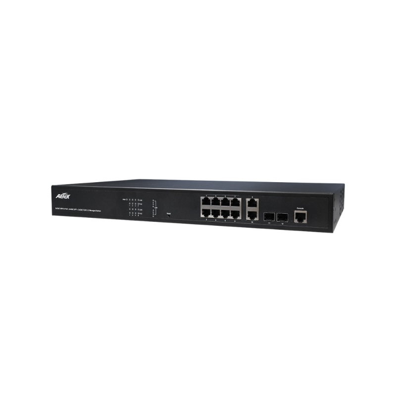 Aetek 8 Port Managed POE Bt Switch, for C62-05030x Switches 2x1Gb SFP, 770W