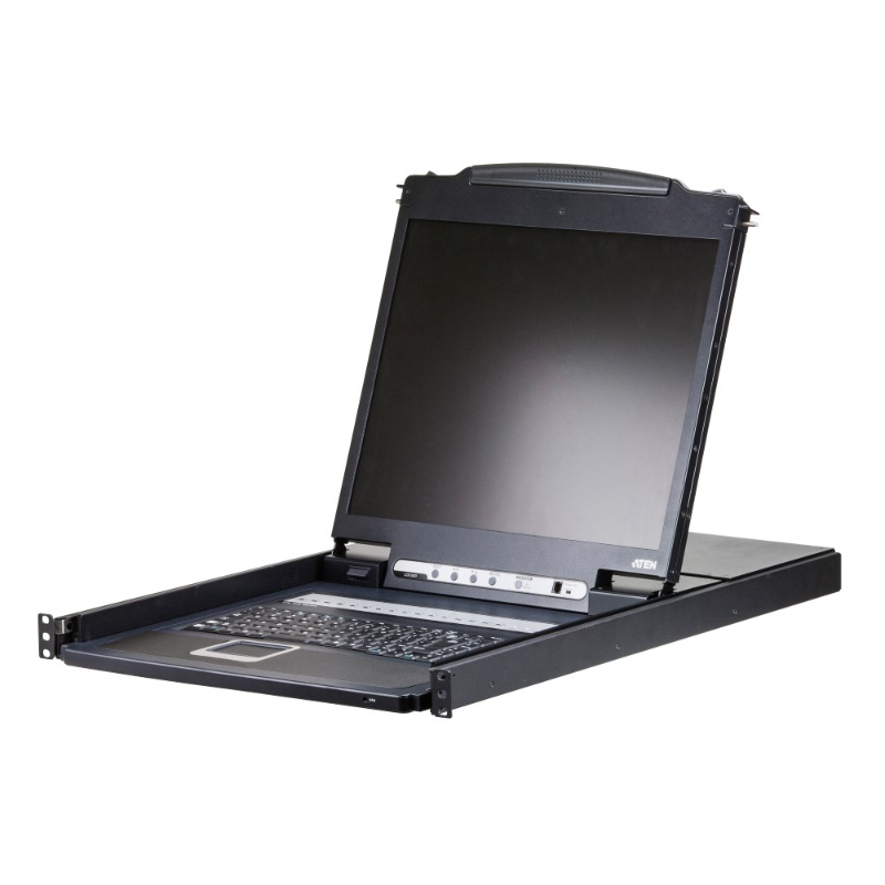 Aten 19" LCD KVM Switch, Touchpad, 16 VGA Ports, USB-PS/2, Single Rail