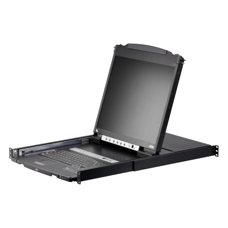 Aten 19" LCD KVMP Switch, 16 VGA Port Rackmount USB-PS/2 Dual Rail
