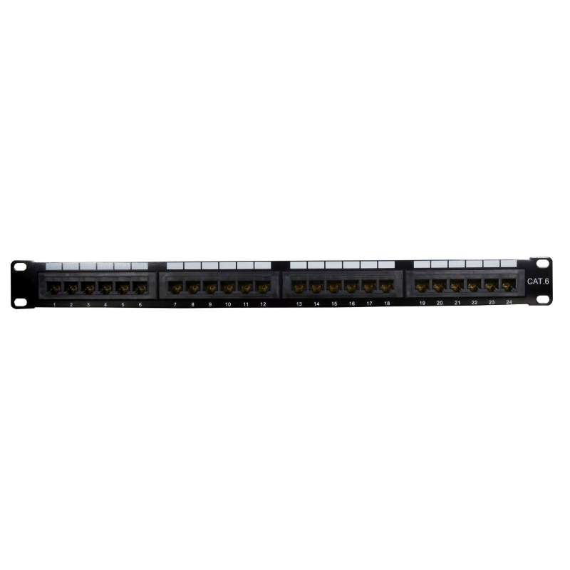 CAT6 RJ45 24 Port Loaded Patch Panel