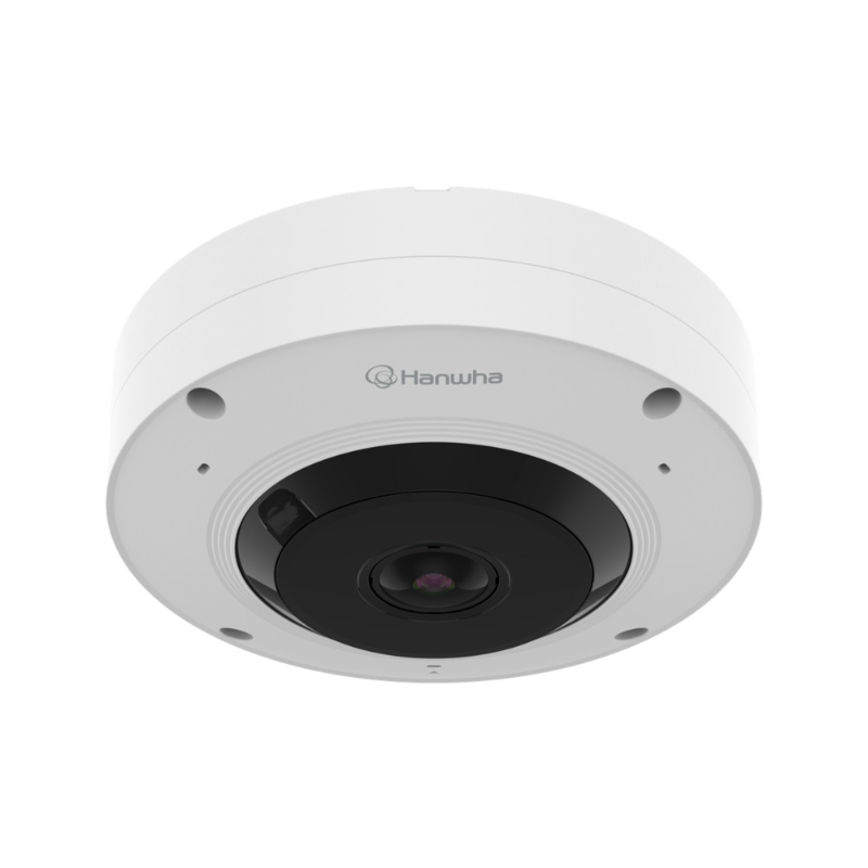 Hanwha 12MP Indoor Fisheye Camera, AI, IR, 1.76mm