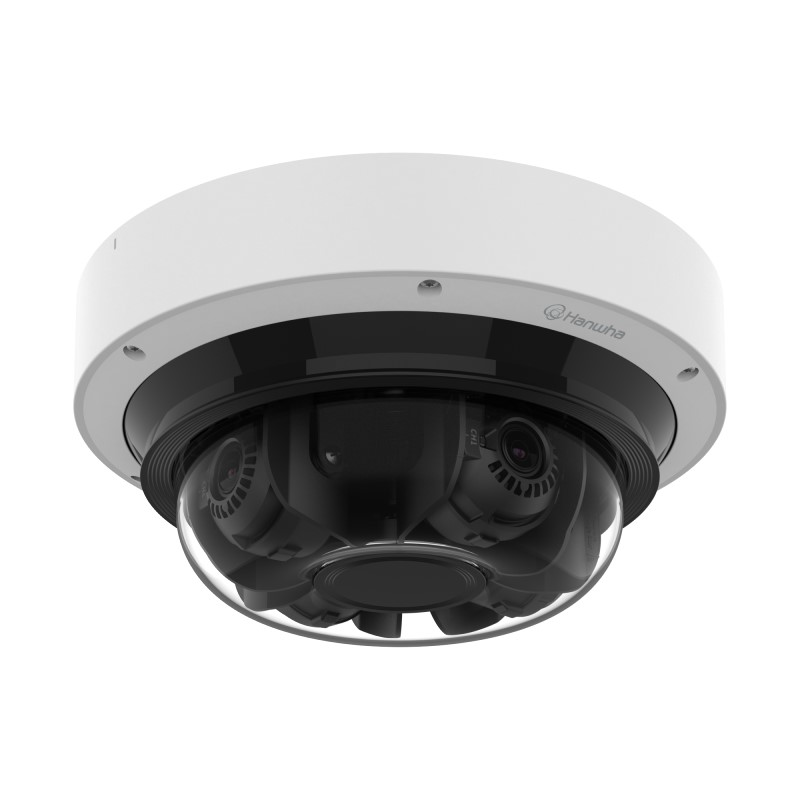 Hanwha 32MP Outdoor AI Multi Directional Camera, IR, 4x 8MP, 3.3-5.7mm