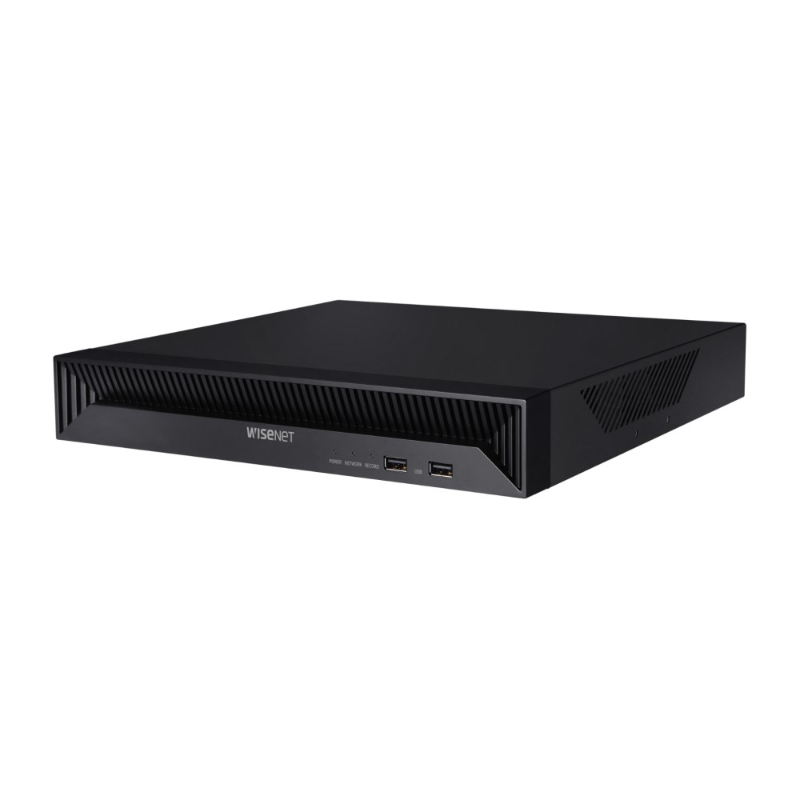 Hanwha 8ch 8MP PoE NVR, H.265, 80Mbps, No HDD (1 SATA 6TB max)