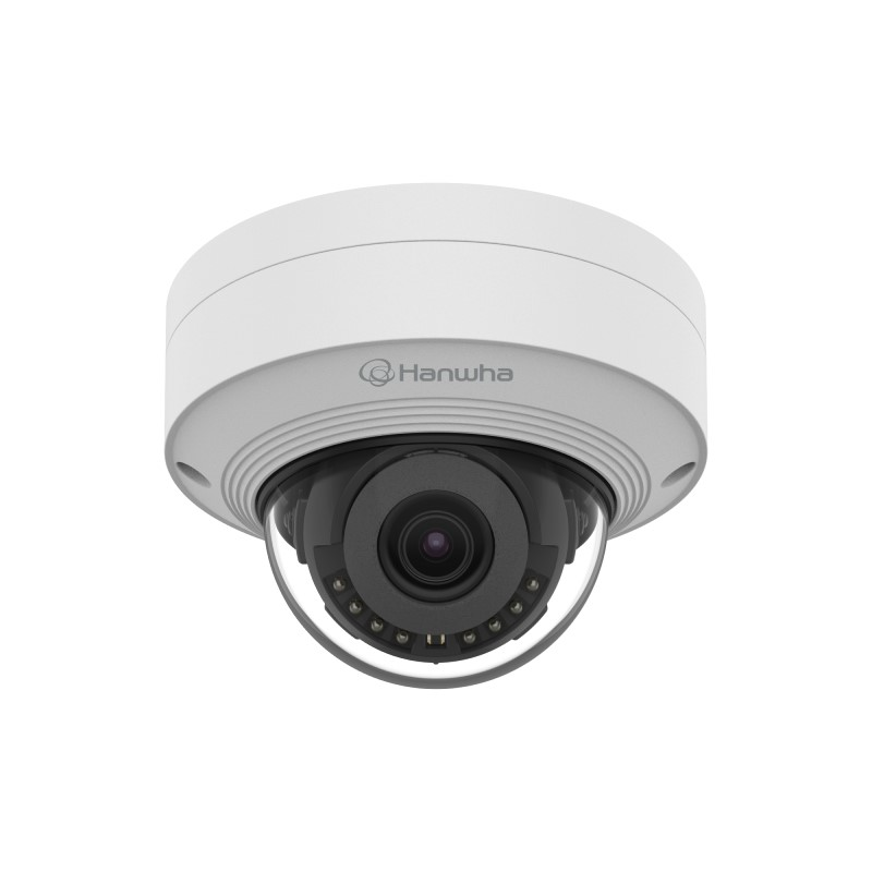 Hanwha Q Core 8MP Outdoor AI Vandal Dome Camera, H.265, 20m IR, IK10, 3mm Lens