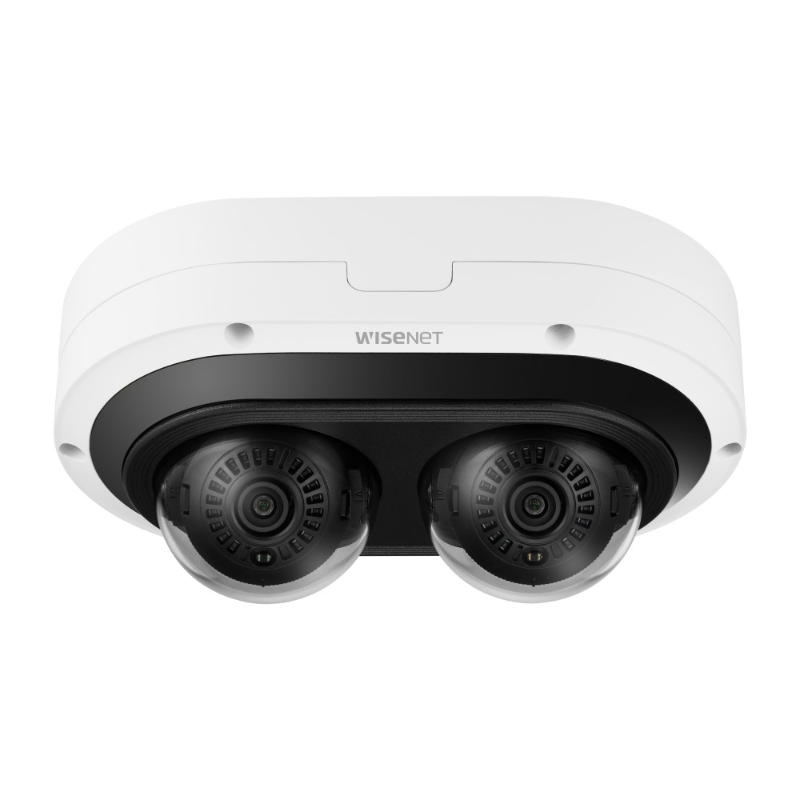 Hanwha Wisenet 2x 2MP Outdoor AI Multi Directional Camera, 2ch, 3-6mm