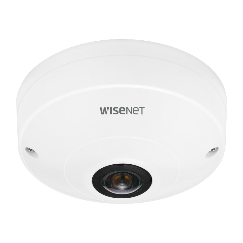 Hanwha Wisenet 6MP Indoor Fisheye Camera, H.265, 30fps, 120dB WDR, 1.14mm