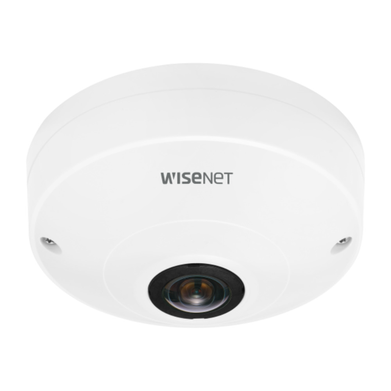 Hanwha Wisenet Q-AI 12MP Indoor Fisheye Camera, H.265, 30fps, 120dB WDR, 1.76mm