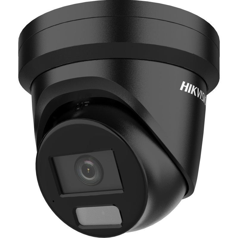 Hikvision 6MP AcuSense G2H Turret Camera, Built-in Mic, IR, IP67, 2.8mm, Black