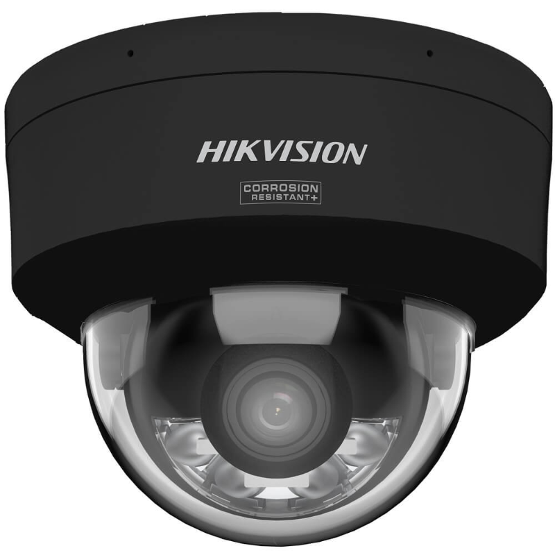 Hikvision 6MP ColorVu 3.0 Outdoor Dome Camera, Hybrid LED/IR, IP67, Black, 2.8