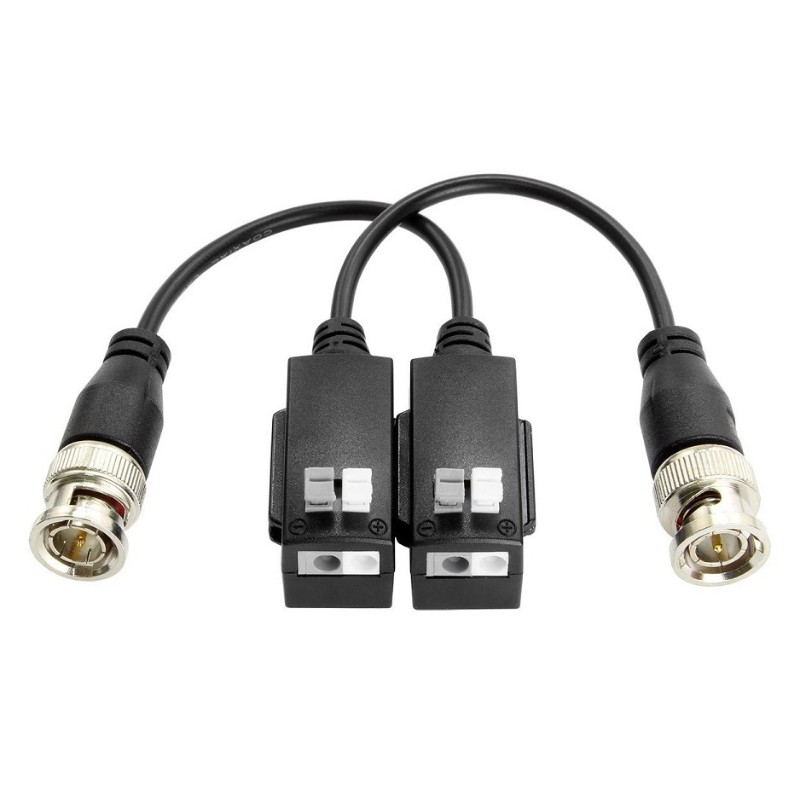 Hikvision TVI/CVI/AHD Balun with tail, Coax over UTP, 5MP max at 200m, Pair Supplied