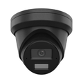 HiLook 8MP Outdoor All-In-One Flateye Turret Camera, H.265, IR, Mic, IP67, 2.8mm, Black