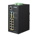Planet 8 Port Industrial Switch, L3 Managed, 4 SFP Ports, -40 to 75 deg C