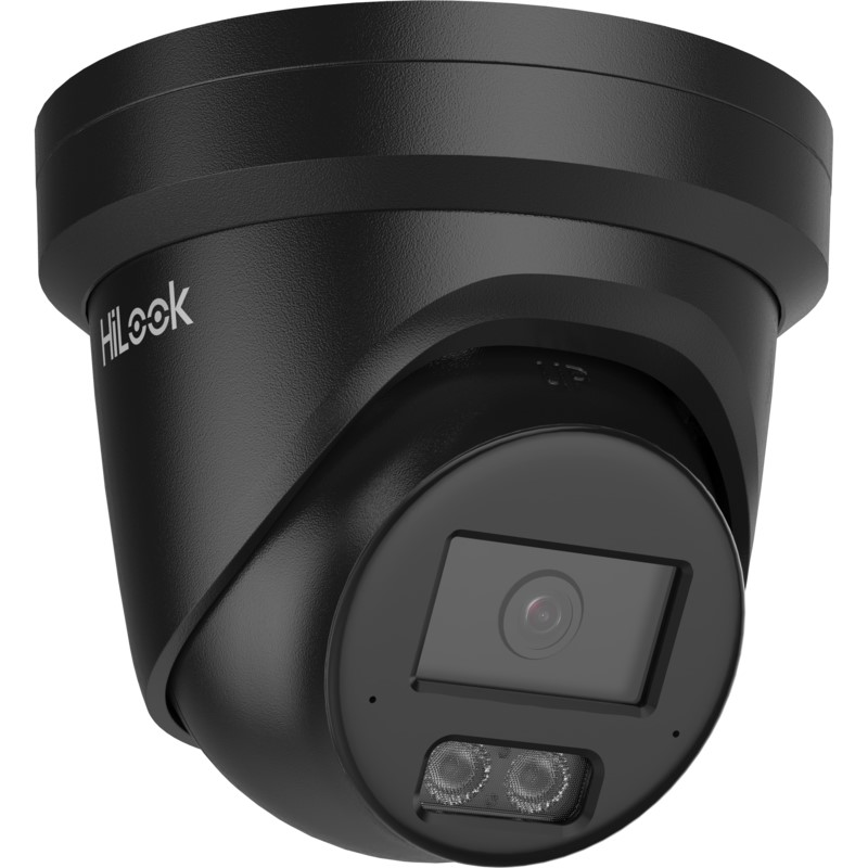 *Promo* HiLook 6MP Hi-Colour Outdoor Turret Camera, Dual IR, 24/7 Colour, 2.8mm, Black