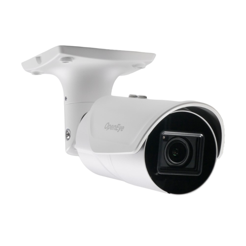 *Promo* OpenEye 5MP Outdoor IP Bullet Cloud PoE Camera, IR, IK10, 512GB, 2.7-13.5mm