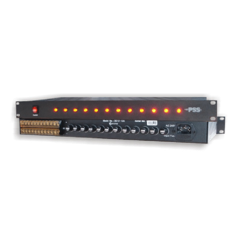 PSS Rack Mount Power Supply, 1RU, 12V DC, 12A
