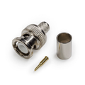 RG59 Coax Male BNC Crimp 75 Ohm, 3 part Connector (100 pcs.)