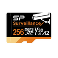 Silicon Power Surveillance 256GB MicroSDXC, A2, U3, V30, 100/80Mbps Read/Write, 2yr Wty