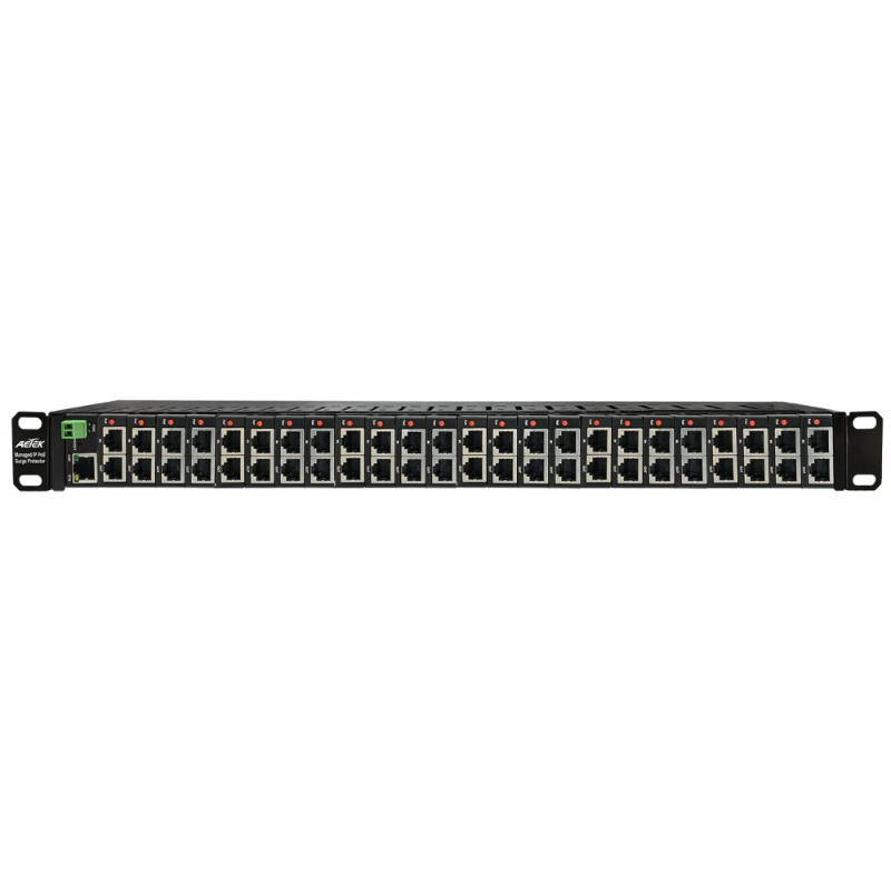 Aetek 24 Channel Managed POE Surge Protector, 10KA/20KV