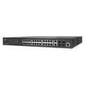 Aetek 24 Port Managed 1Gb PoE Switch, 2x SFP, 2x SFP/RJ45, 420W, Battery Backup
