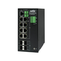 Aetek 8 Port Managed 1GB Industrial PoE Switch, 4x SFP, 120W, 12-56V Input