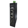Aetek Industrial Gigabit Media Converter, 2x SFP, 24VAC, -40 to 75C