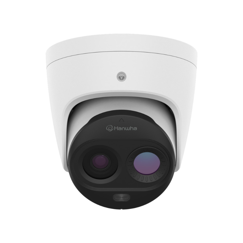 Hanwha 3MP Dual Thermal/Visible Camera, Early Fire Detection, 1.9mm, IP67