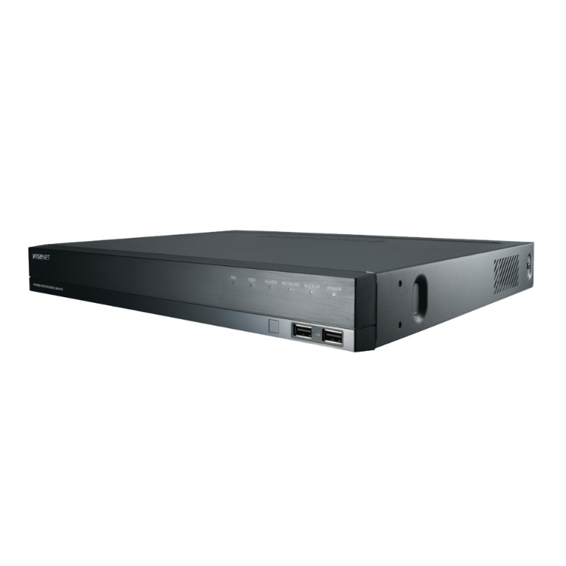 Hanwha 8ch PoE NVR, AI Search, 120Mbps, 2x HDMI / VGA, No HDD (2 SATA 12TB max)