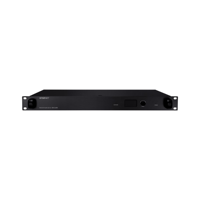 Hanwha IP Audio Server, PoE, 10/100 Base, IPv4, Black