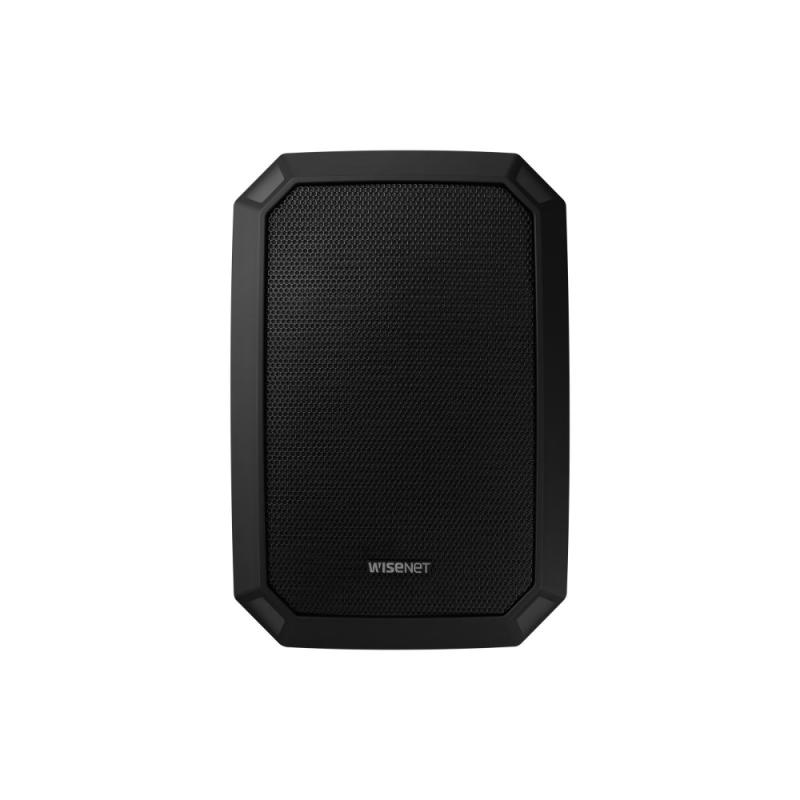 Hanwha IP Wall Speaker, PoE, SIP, 120Hz, IP45, Black