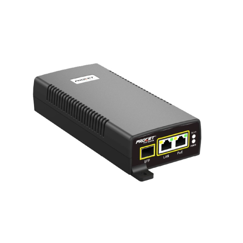 Hanwha PoE Injector to suit XNP-x250R, XNP-6400R, TNB-9000, 60W, SFP
