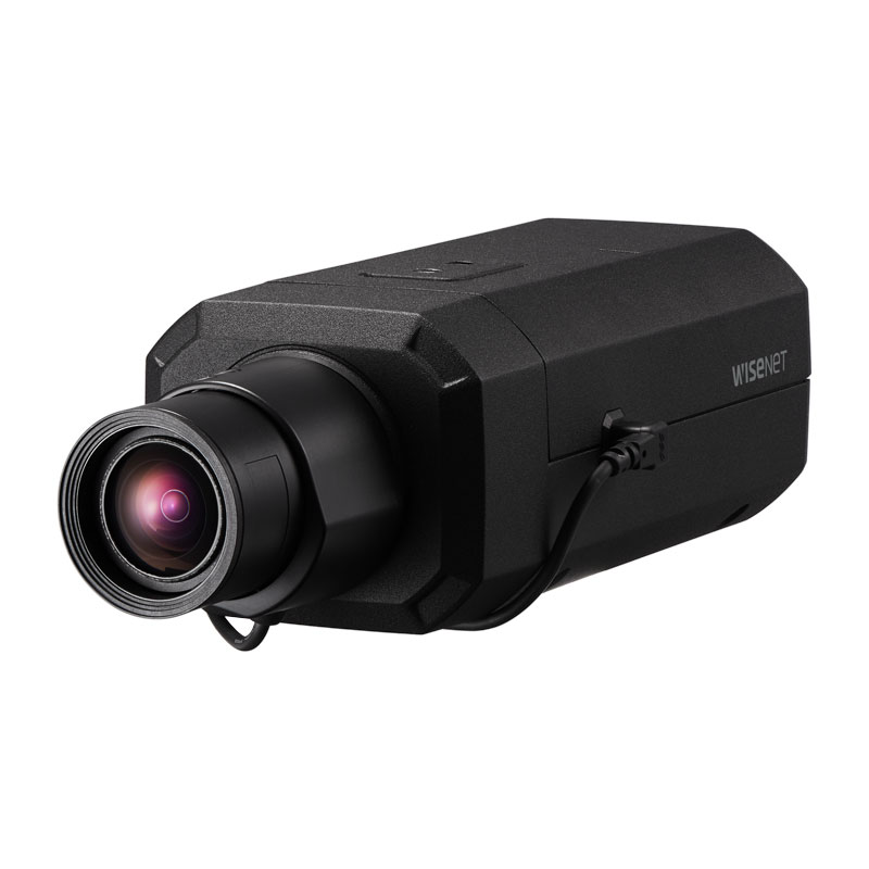 Hanwha Wisenet 4K AI Indoor Box Camera, H.265, 30fps, 120dB WDR, No Lens