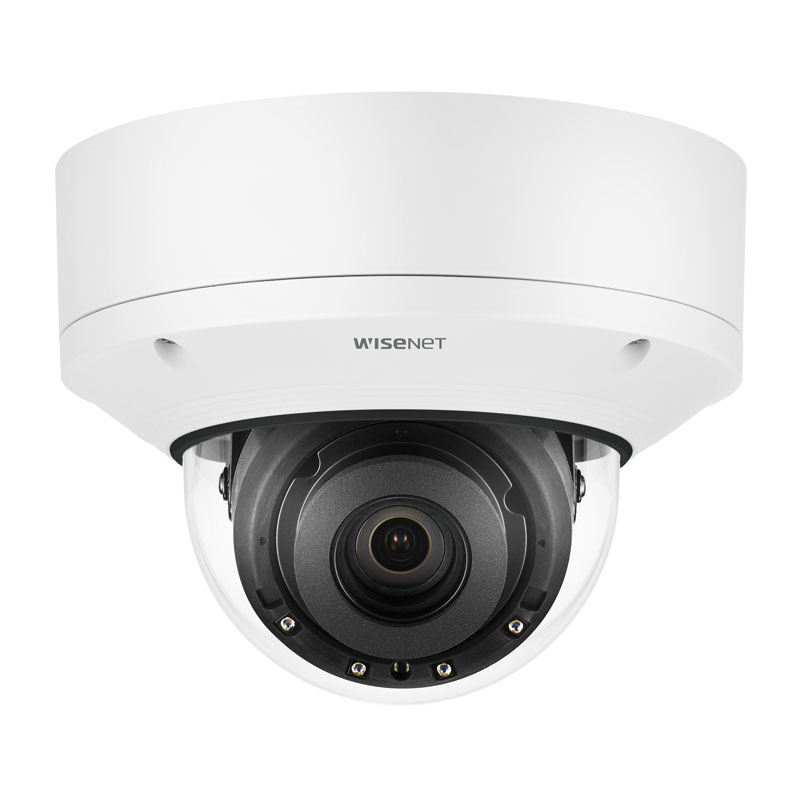 Hanwha Wisenet 4K AI Indoor Dome Camera, H.265, 30fps, WDR, IR, IP52, 4.5-10mm