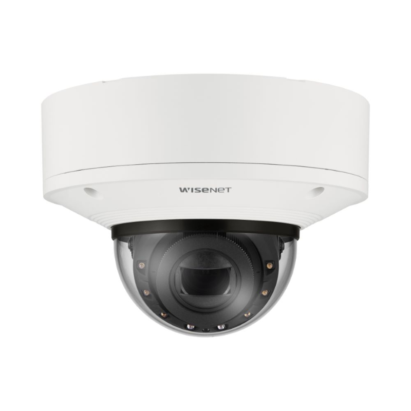 Hanwha Wisenet 4K Vandal Outdoor Dome Camera, 30fps, 50m IR, IK10, 4.4-9.3mm