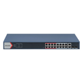 Hikvision 16 Port Managed PoE Switch, 2x Gigabit Uplink, 250W