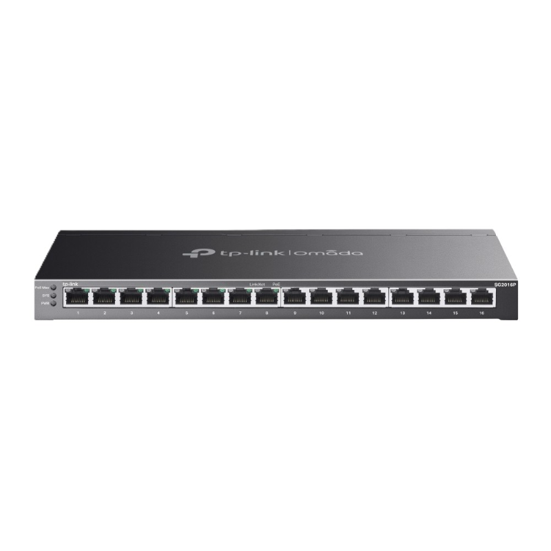 TP-Link JetStream 16 Port Smart 1Gbps POE Switch, 2x 1G SFP, 150W