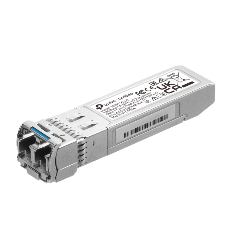 TP-Link Single Mode SFP+ Transceiver, 10Gb-LR, LC Duplex Connector, 1310nm, 10km